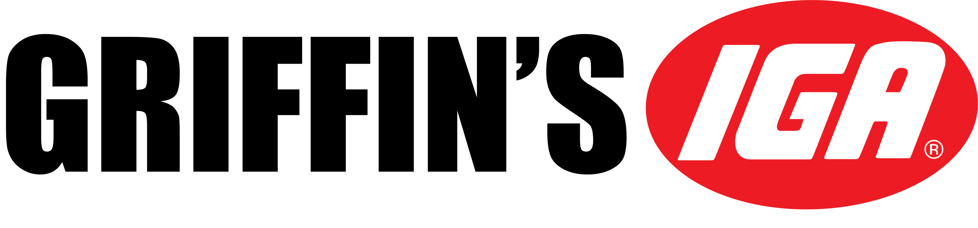 A theme logo of Griffin's IGA